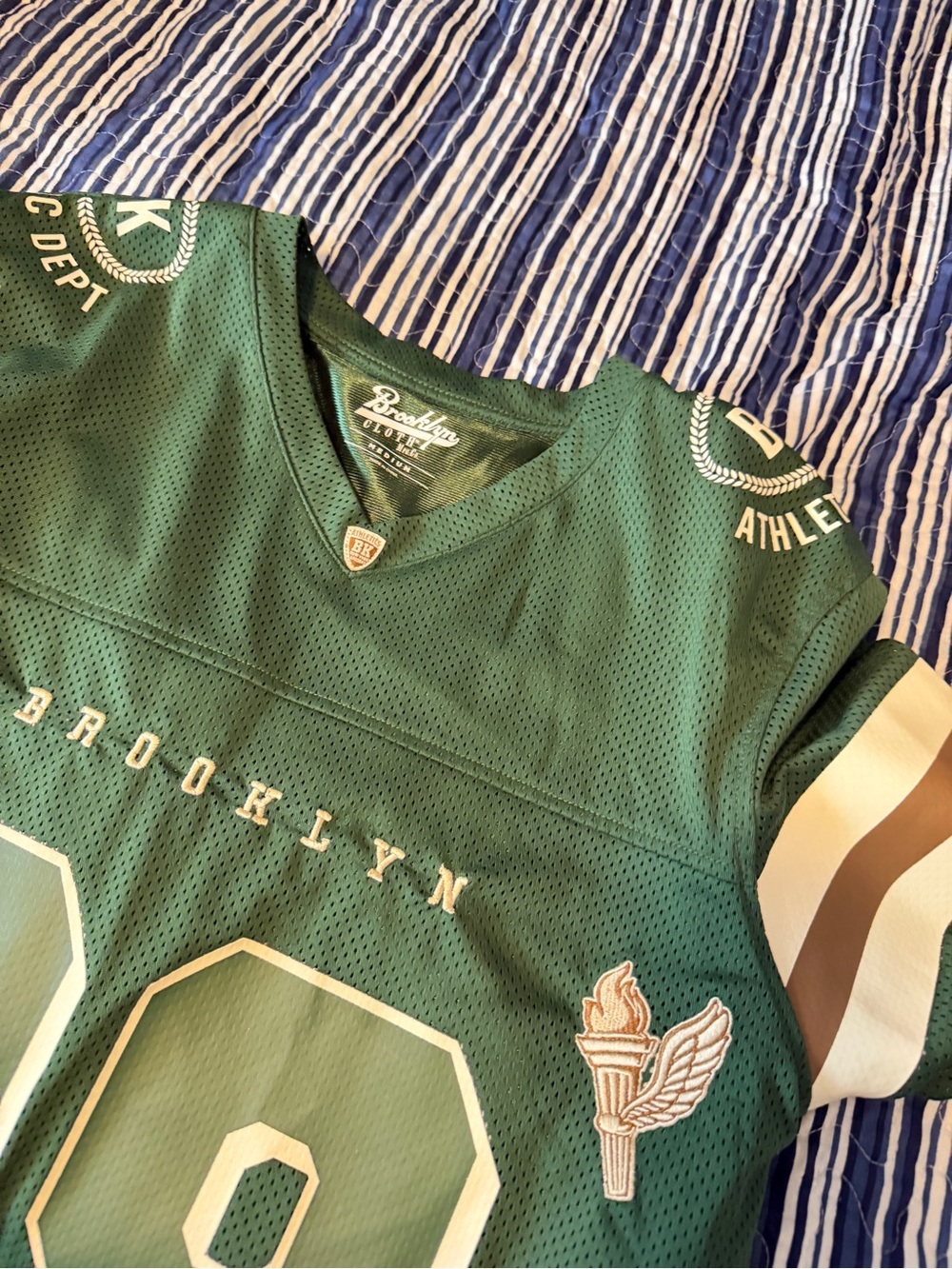 Brooklyn 88 Green Football Jersey - Picture 3 of 4